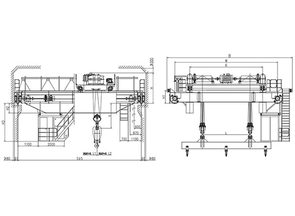 32t、40t挂梁桥式起重机（垂直主梁）